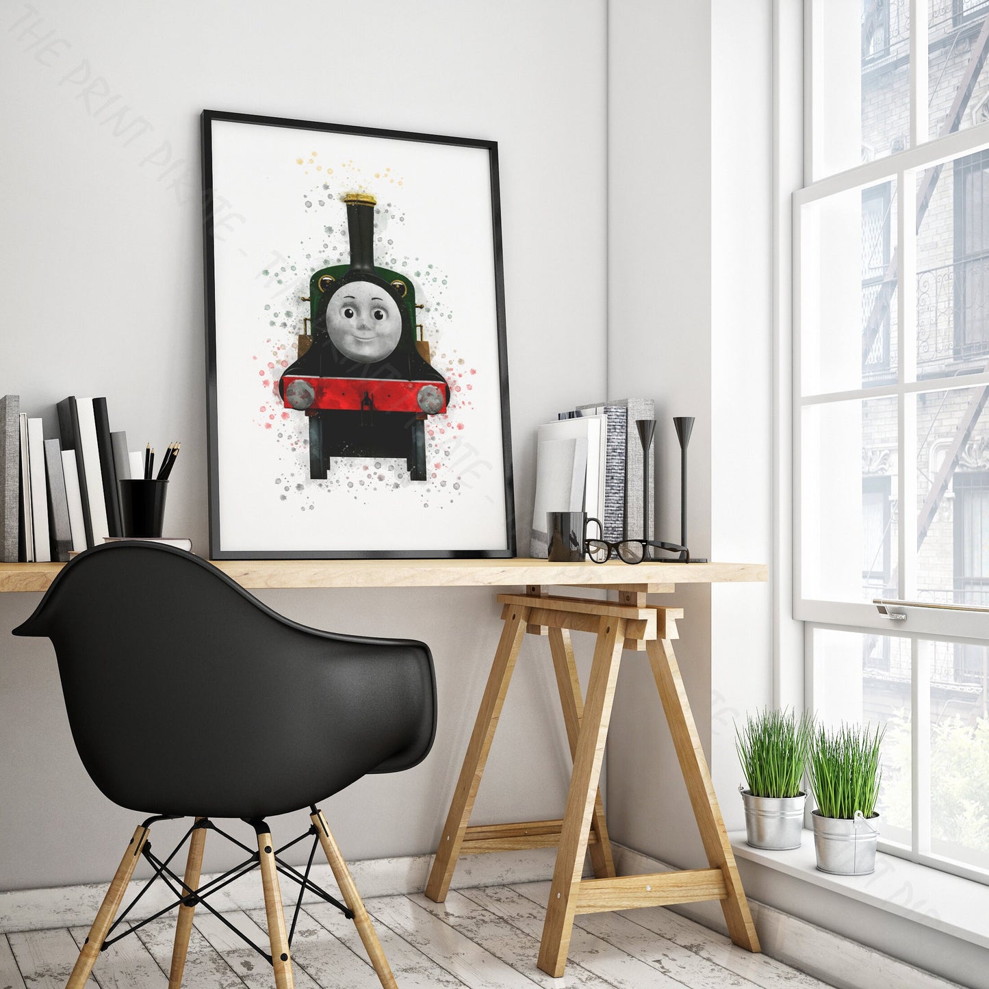 Thomas and Friends 'EMILY' Watercolour Splash Wall Art Print