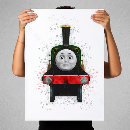 Thomas and Friends 'EMILY' Watercolour Splash Wall Art Print