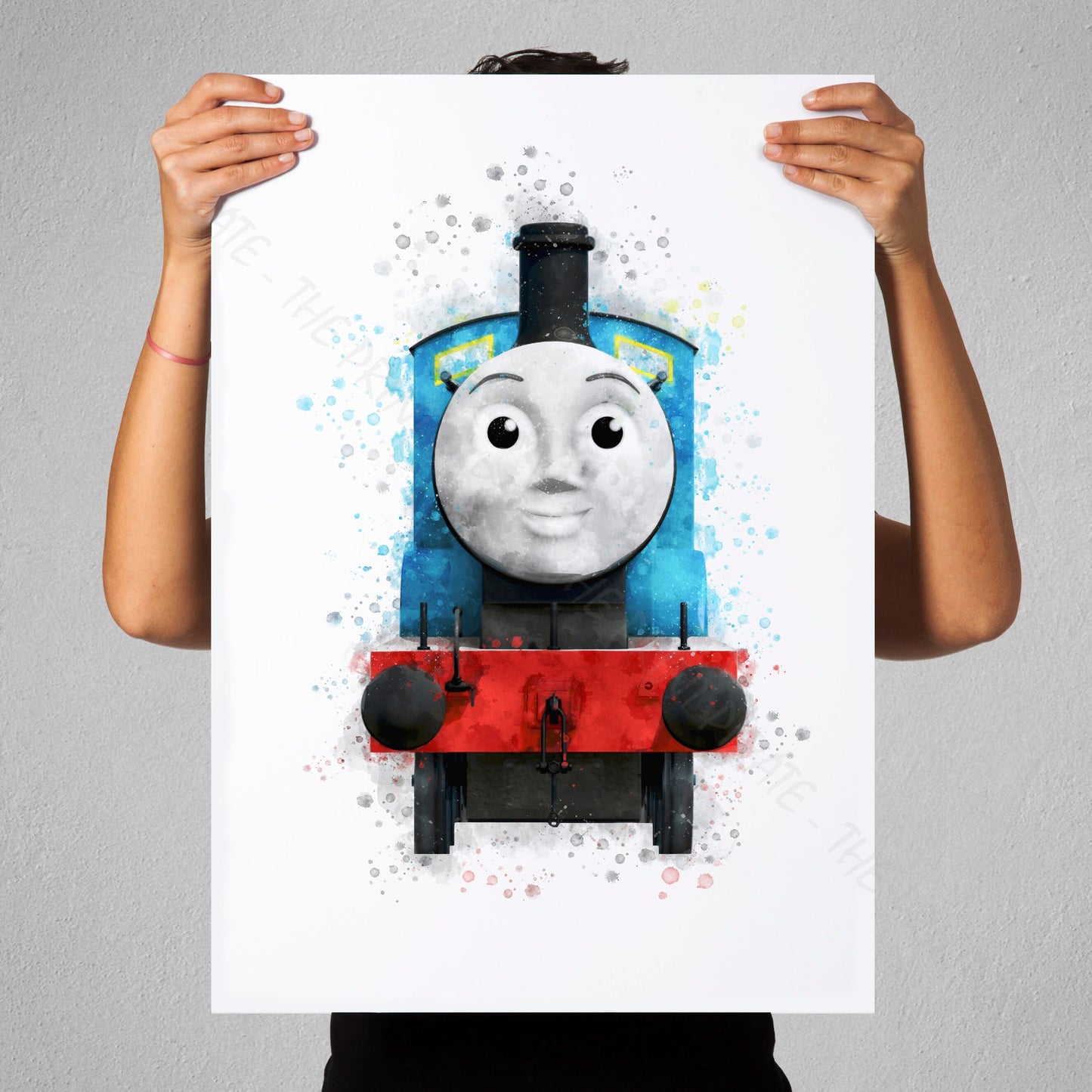 Thomas and Friends 'EDWARD' Watercolour Splash Wall Art Print