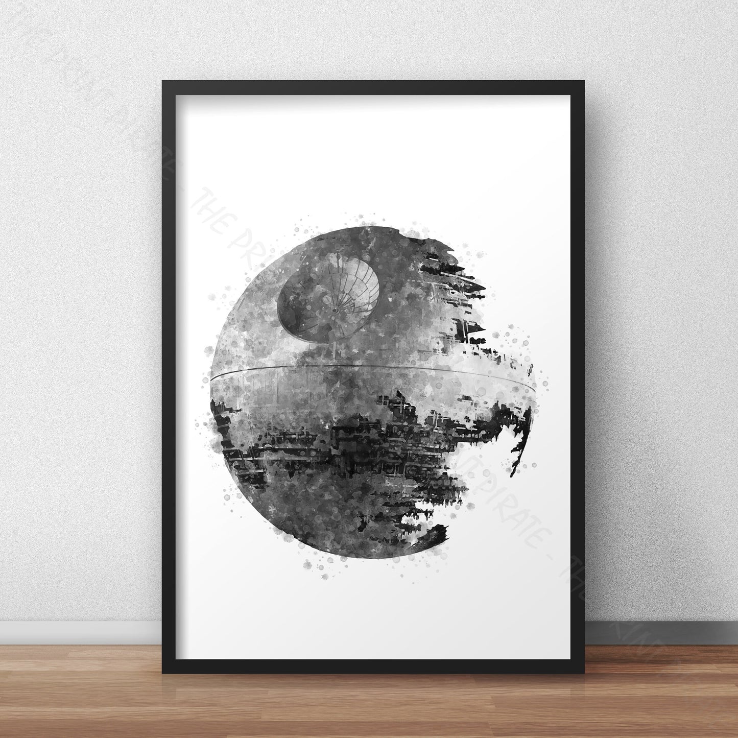 Star Wars 'DEATH STAR' Watercolour Splash Wall Art Print