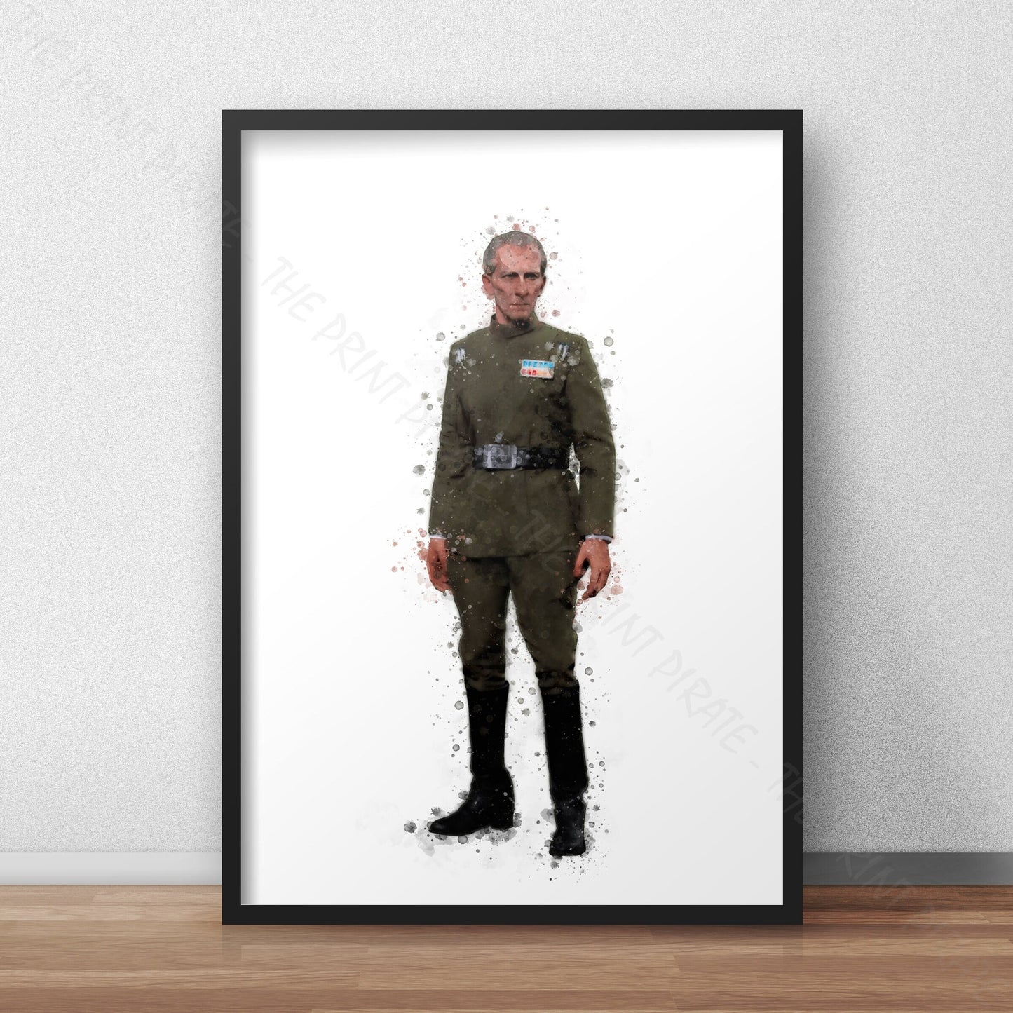 Star Wars 'GRAND MOFF TARKIN' Watercolour Splash Wall Art Print