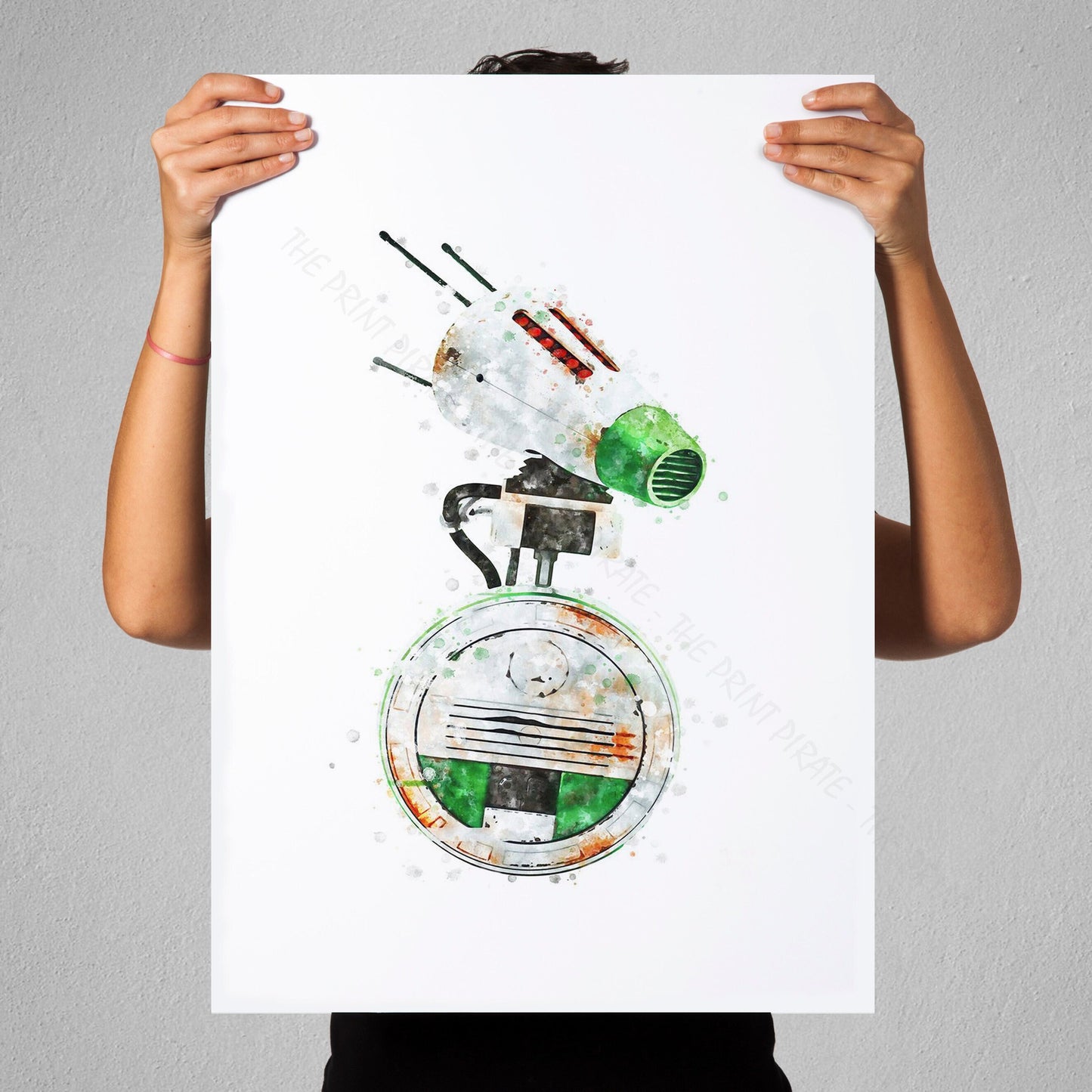 Star Wars 'D-0' Droid Watercolour Splash Wall Art Print