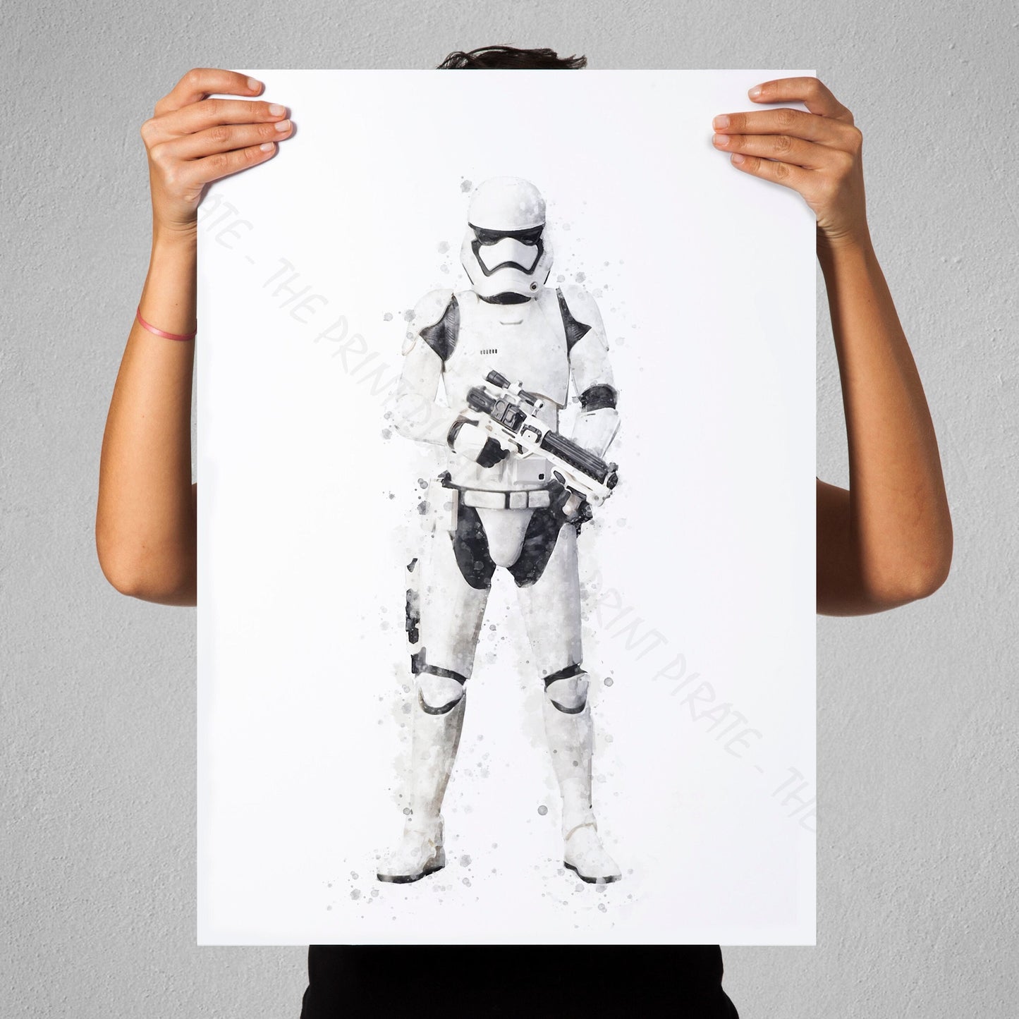 Star Wars 'STORMTROOPER' Watercolour Splash Wall Art Print