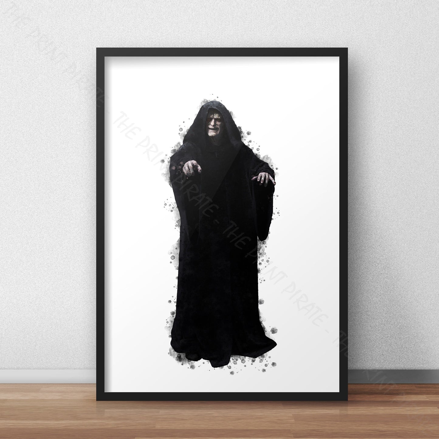 Star Wars 'EMPEROR PALPATINE' Watercolour Splash Wall Art Print