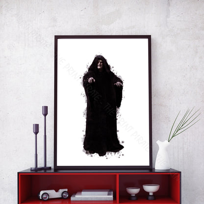 Star Wars 'EMPEROR PALPATINE' Watercolour Splash Wall Art Print