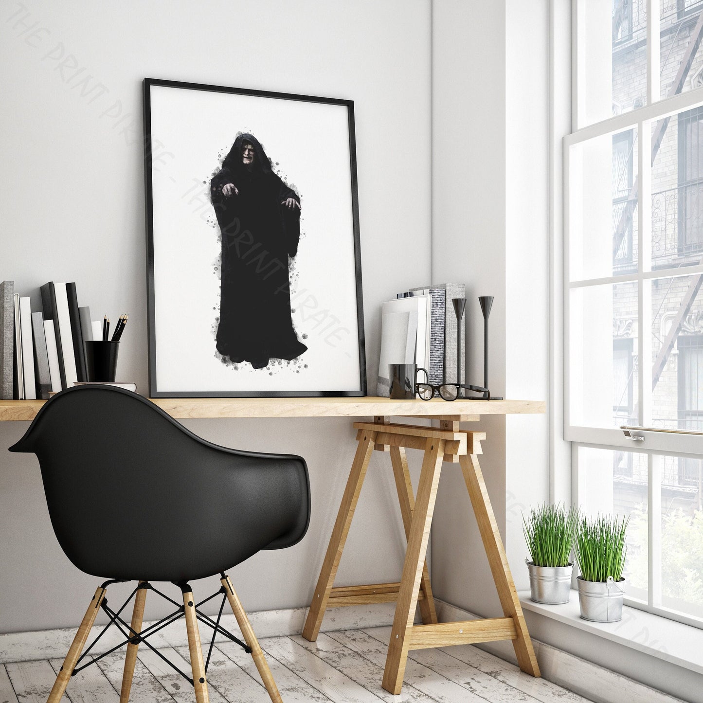 Star Wars 'EMPEROR PALPATINE' Watercolour Splash Wall Art Print