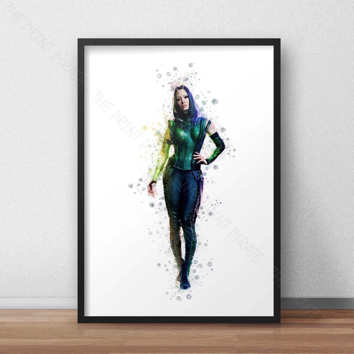 Superhero 'MANTIS' Marvel Watercolour Splash Wall Art Print