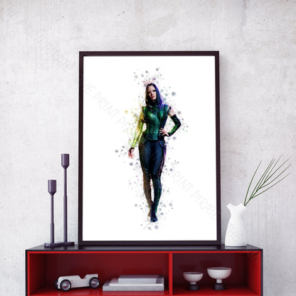 Superhero 'MANTIS' Marvel Watercolour Splash Wall Art Print