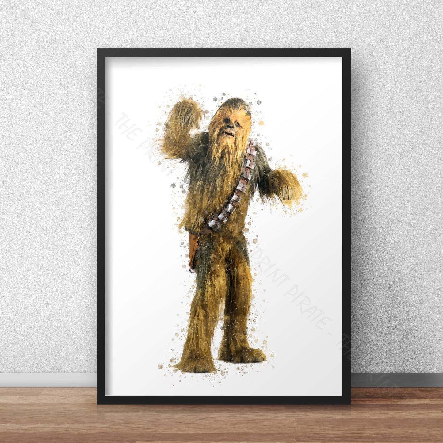 Star Wars 'CHEWBACCA' Watercolour Splash Wall Art Print