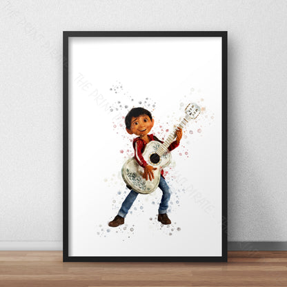 Disney / Pixar 'MIGUEL' Coco Watercolour Splash Wall Art Print