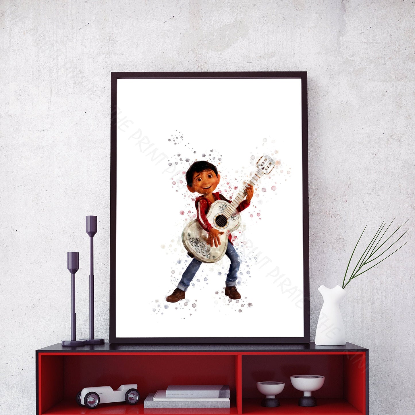 Disney / Pixar 'MIGUEL' Coco Watercolour Splash Wall Art Print