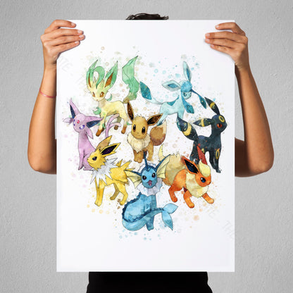 Eevee Evolution, Pokemon Poster