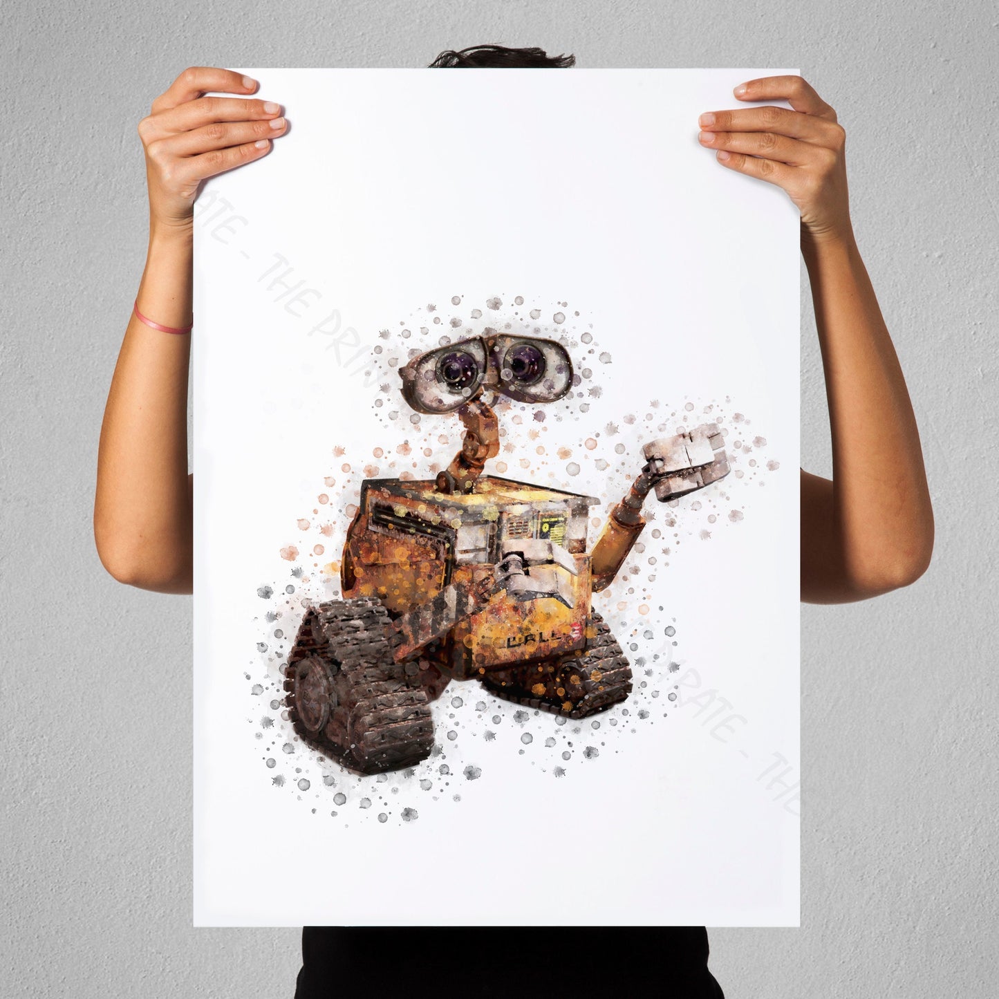 Disney Pixar 'WALL-E' Watercolour Splash Wall Art Print