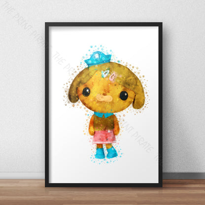 Octonauts 'DASHI' Watercolour Splash Wall Art Print