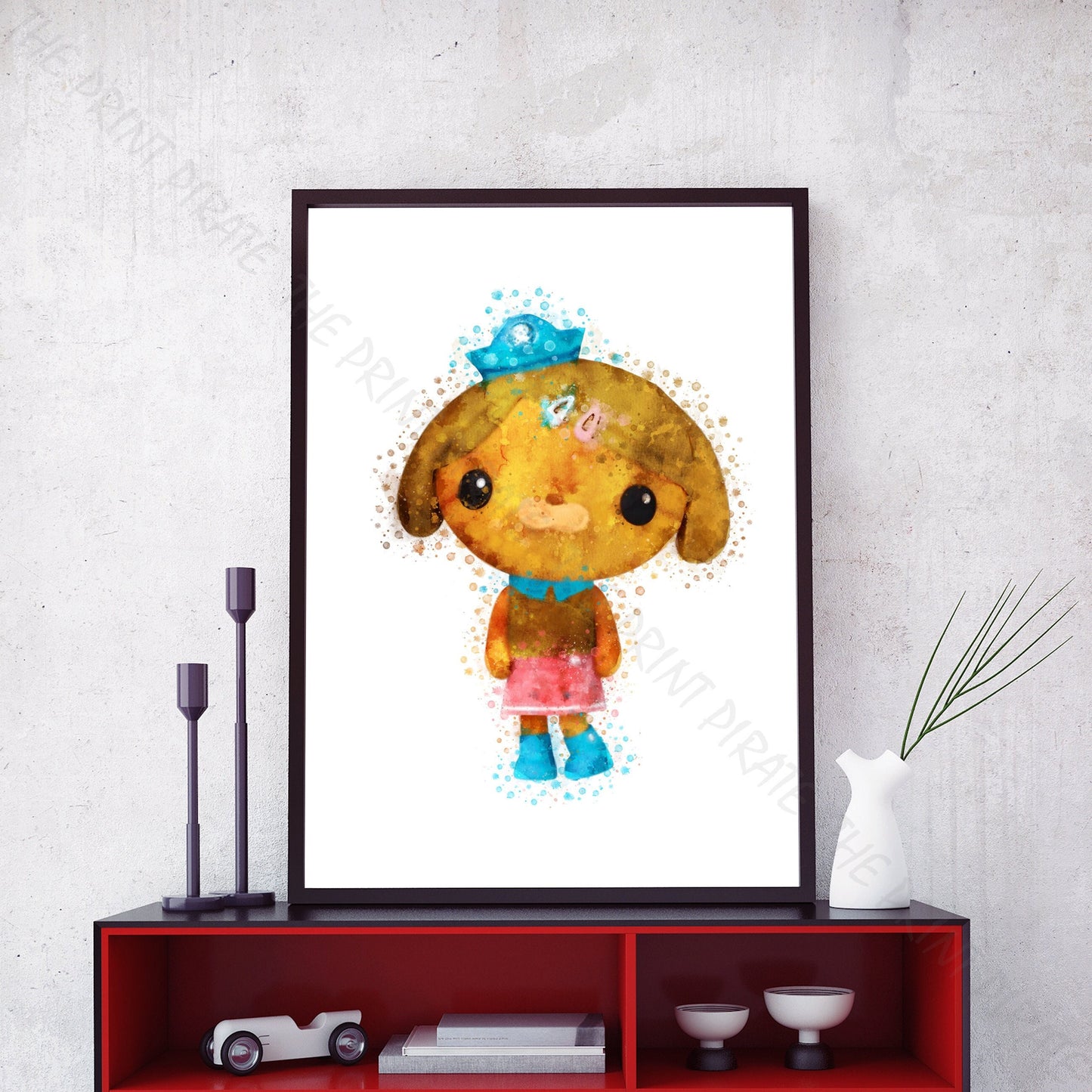 Octonauts 'DASHI' Watercolour Splash Wall Art Print