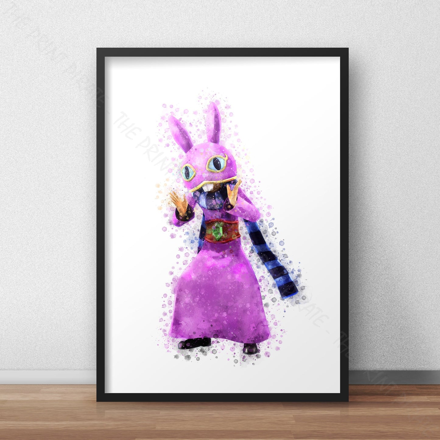 Gaming 'RAVIO' Legend of Zelda Watercolour Splash Wall Art Print