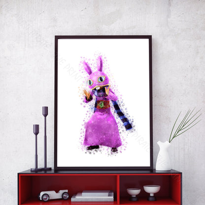 Gaming 'RAVIO' Legend of Zelda Watercolour Splash Wall Art Print