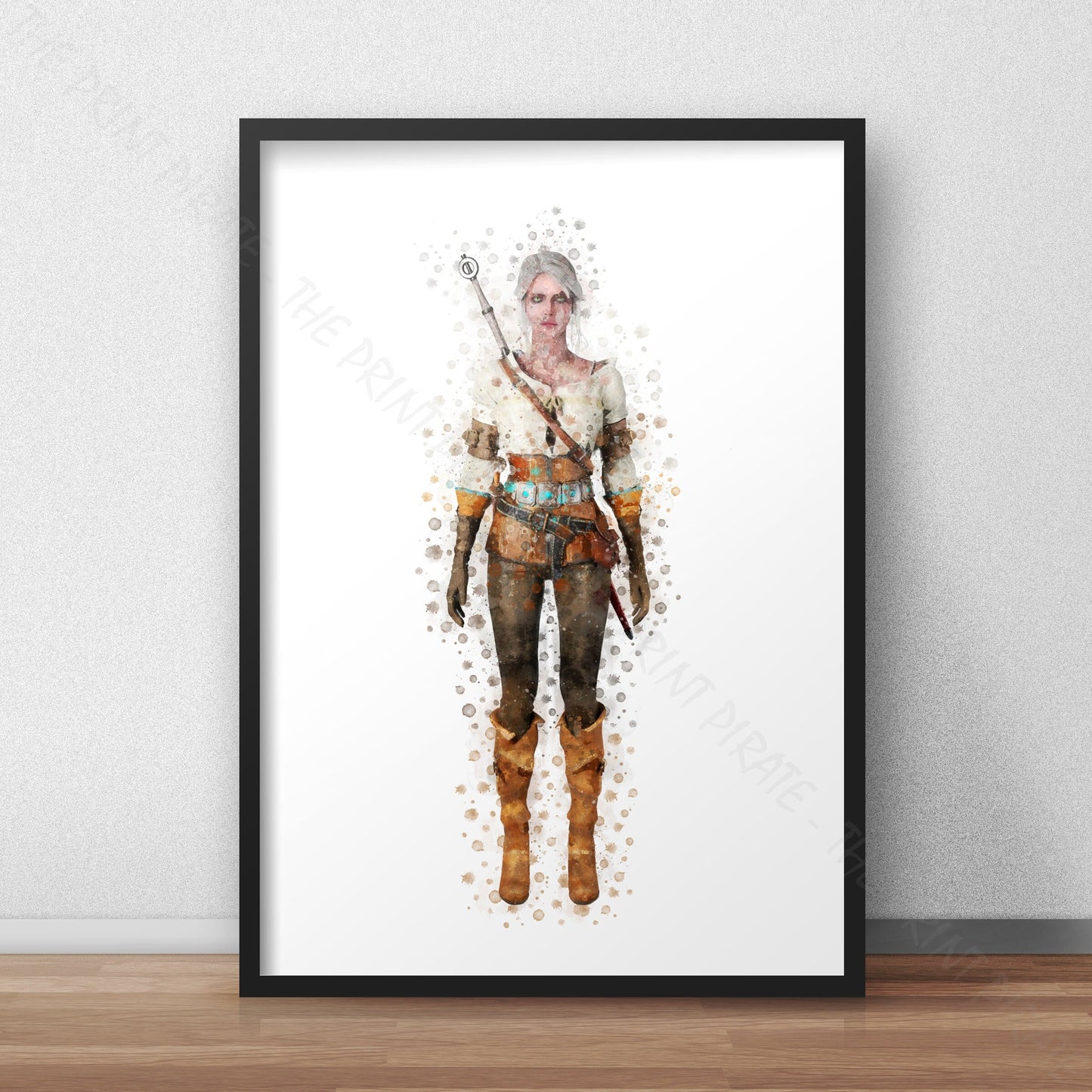 Gaming 'THE WITCHER - CIRI' Cirilla Watercolour Splash Wall Art Print