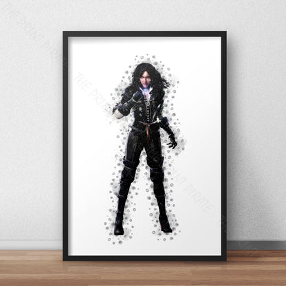 Gaming 'THE WITCHER - YENNEFER' Watercolour Splash Wall Art Print