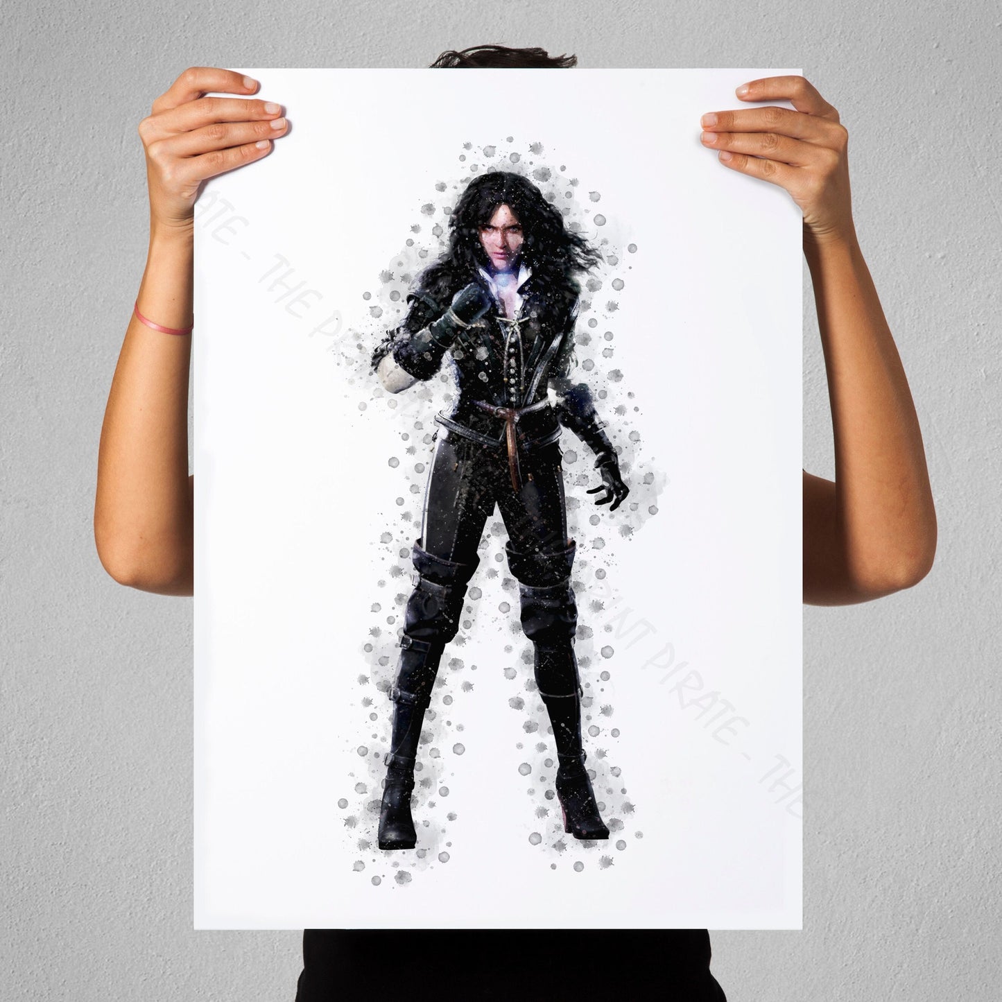 Gaming 'THE WITCHER - YENNEFER' Watercolour Splash Wall Art Print