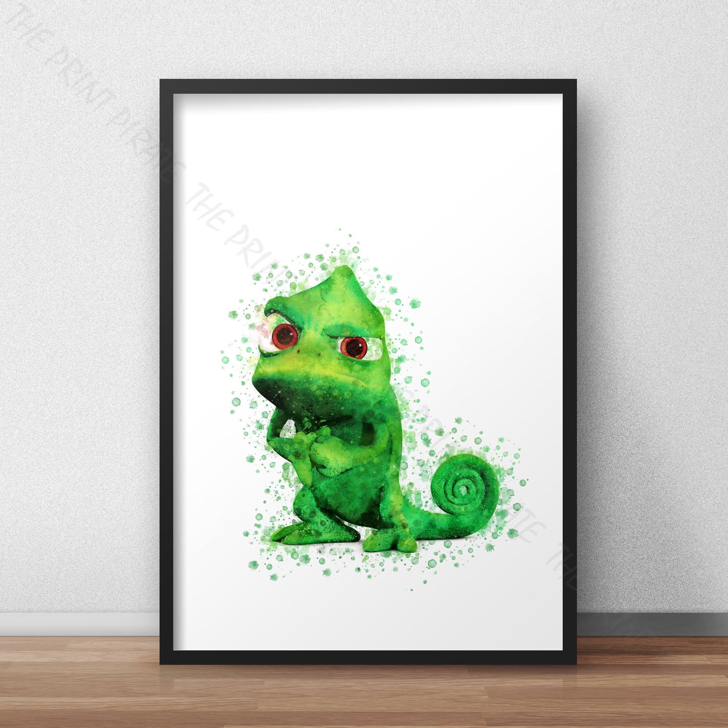 Disney 'PASCAL' Rapunzel, Tangled Watercolour Splash Wall Art Print