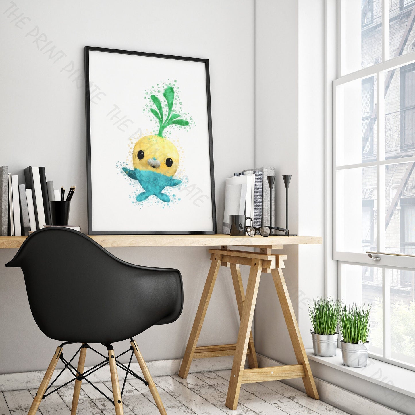 Octonauts 'TUNIP' Watercolour Splash Wall Art Print