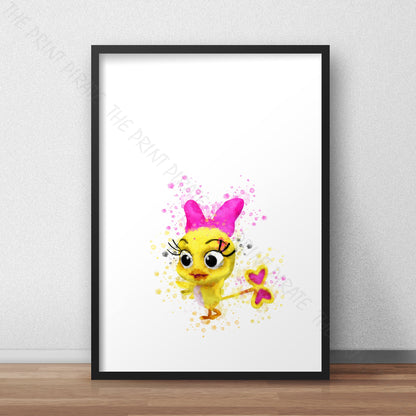 Disney 'CUCKOO LOCA' Character Watercolour Splash Wall Art Print