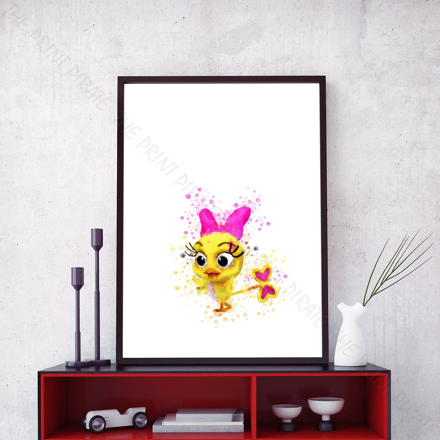 Disney 'CUCKOO LOCA' Character Watercolour Splash Wall Art Print