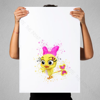 Disney 'CUCKOO LOCA' Character Watercolour Splash Wall Art Print