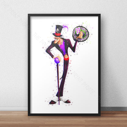 Disney 'DOCTOR FACILIAR' Princess and the Frog Villain Watercolour Splash Wall Art Print