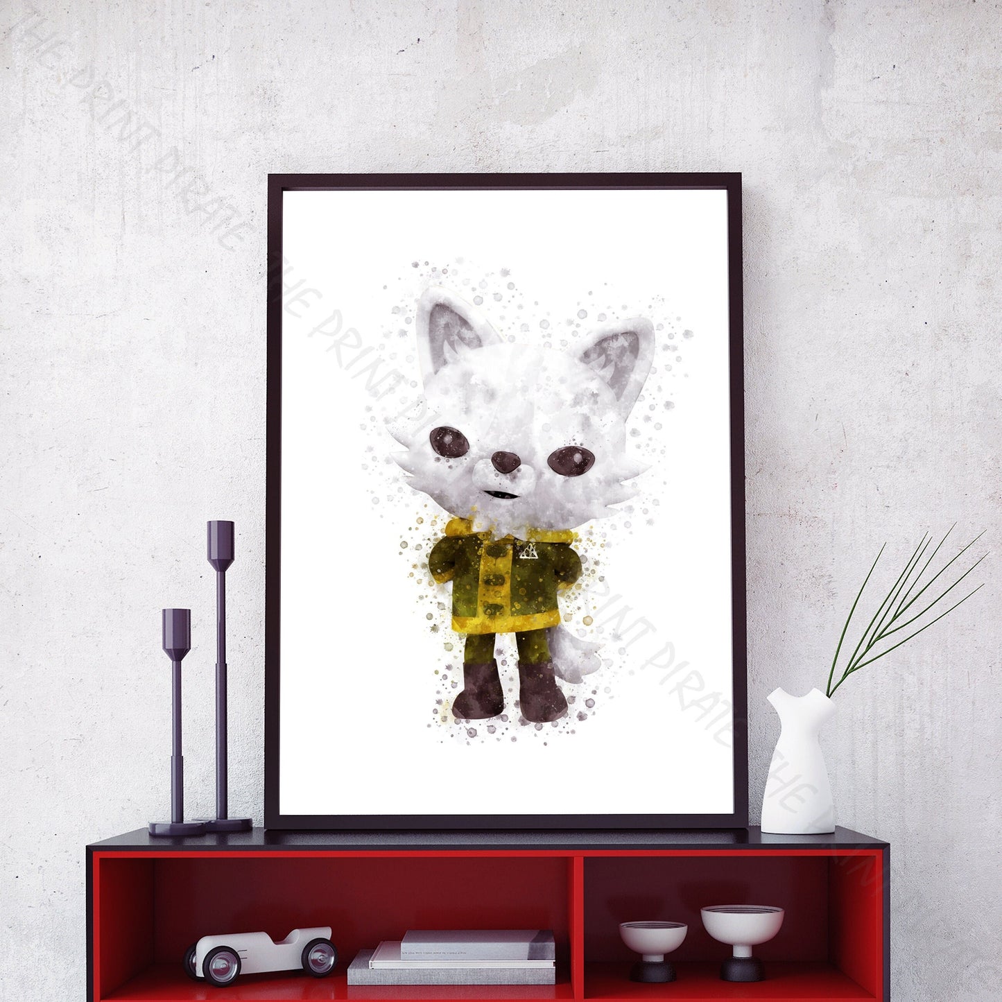 Octonauts 'PROFESSOR NATQUIK' Watercolour Splash Wall Art Print