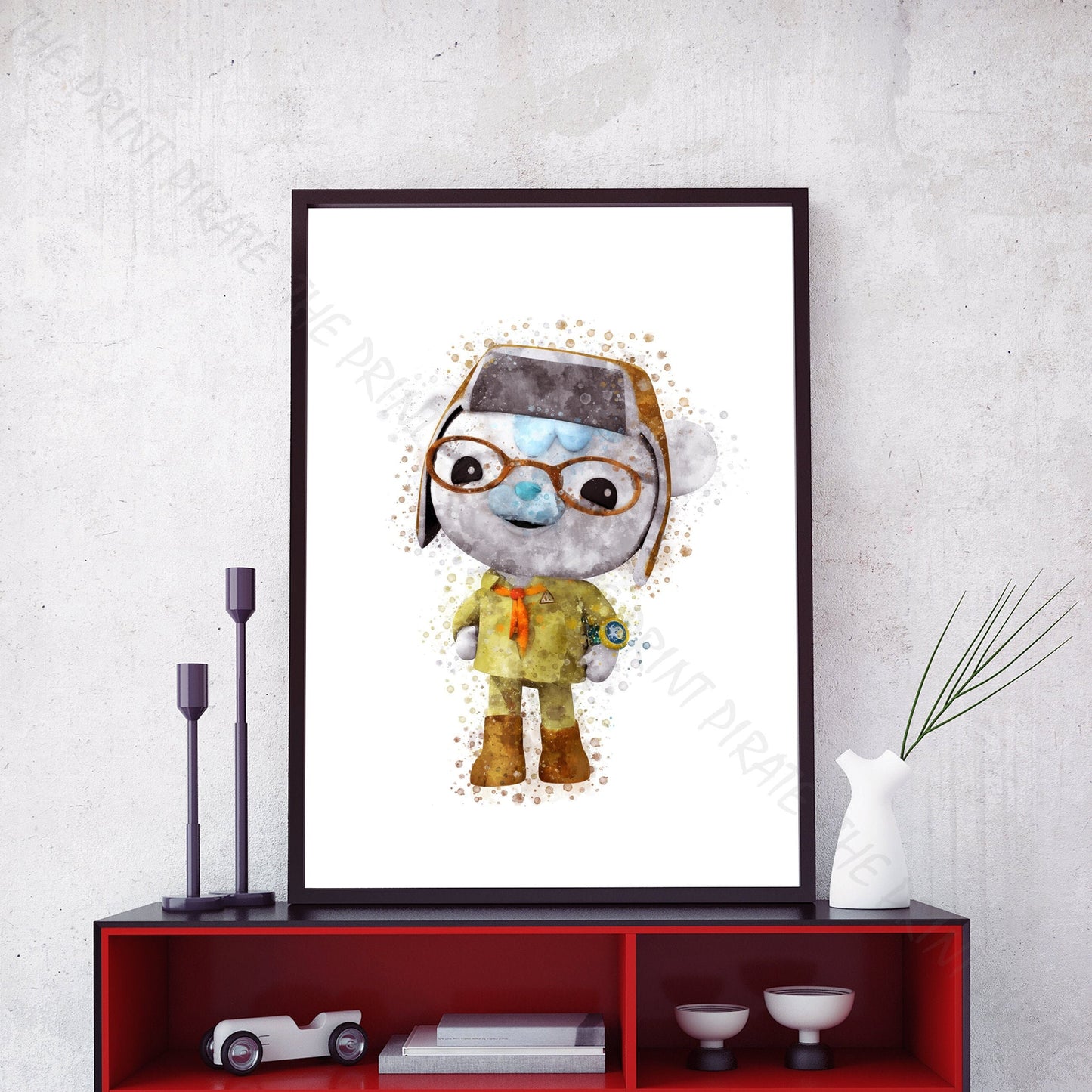 Octonauts 'TRACKER' Watercolour Splash Wall Art Print