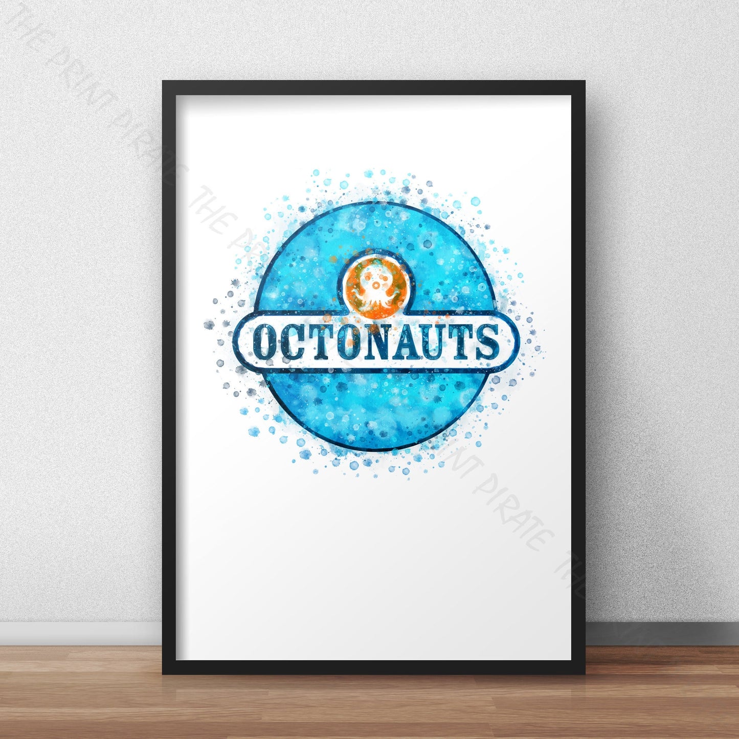 Octonauts 'OCTONAUTS LOGO' Watercolour Splash Wall Art Print