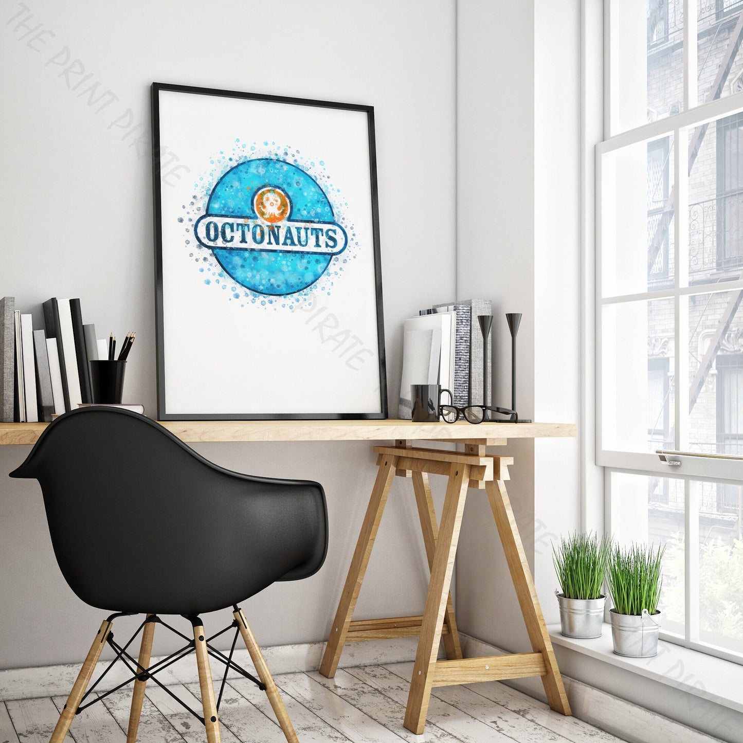 Octonauts 'OCTONAUTS LOGO' Watercolour Splash Wall Art Print