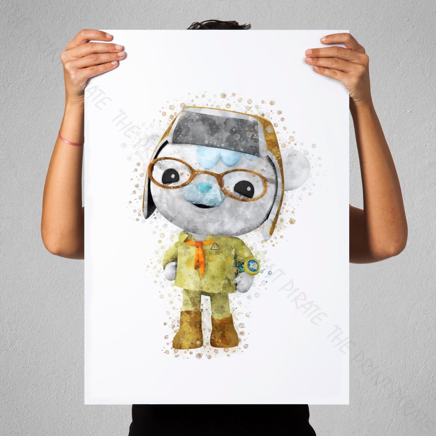 Octonauts 'TRACKER' Watercolour Splash Wall Art Print