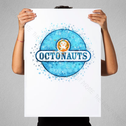 Octonauts 'OCTONAUTS LOGO' Watercolour Splash Wall Art Print