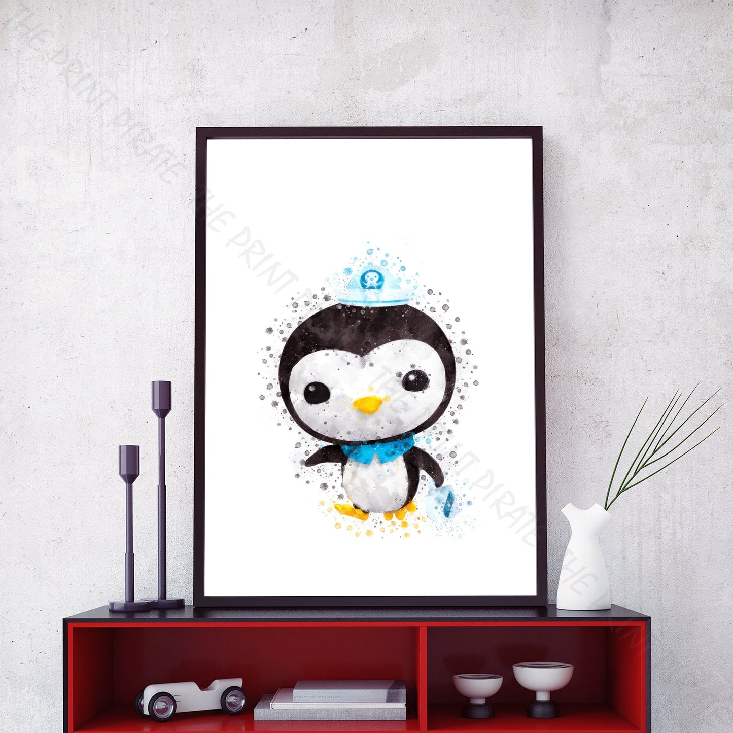 Octonauts 'PESO' Watercolour Splash Wall Art Print