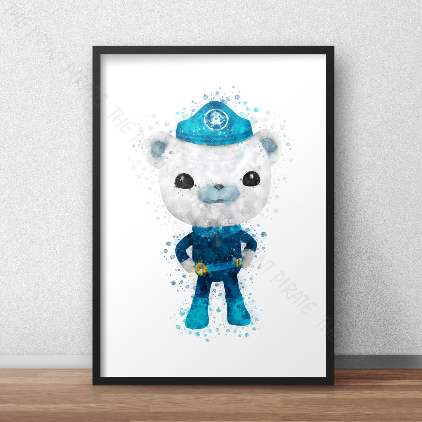 Octonauts 'CAPTAIN BARNACLES' Watercolour Splash Wall Art Print