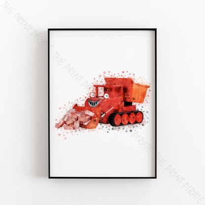 Bob the Builder 'MUCK' Watercolour Splash Wall Art Print