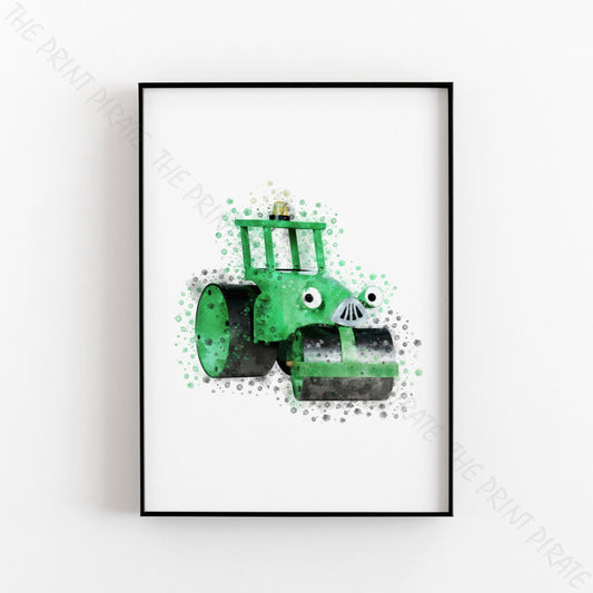 Bob the Builder 'ROLEY' Watercolour Splash Wall Art Print