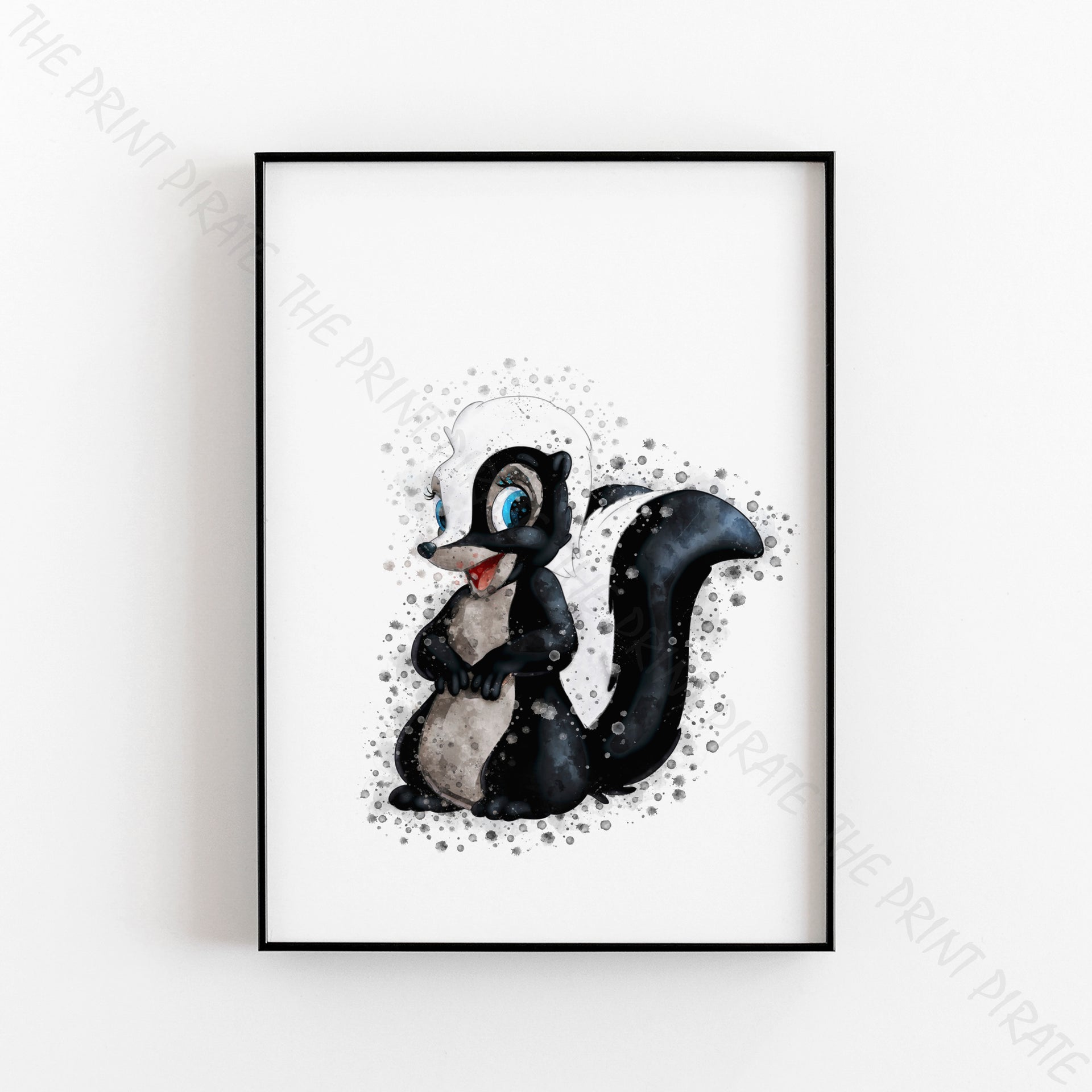 – Print Wall Print Bambi \'FLOWER\' Pirate Watercolour Art Disney Splash Character The