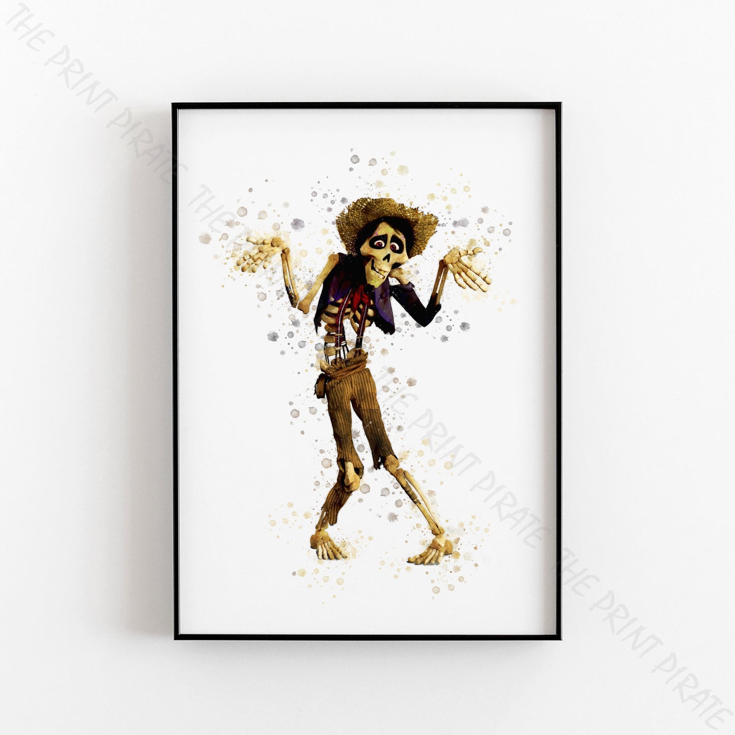 Disney /Pixar 'HECTOR' Coco Watercolour Splash Wall Art Print