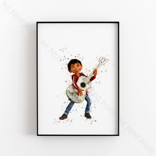 Disney / Pixar 'MIGUEL' Coco Watercolour Splash Wall Art Print