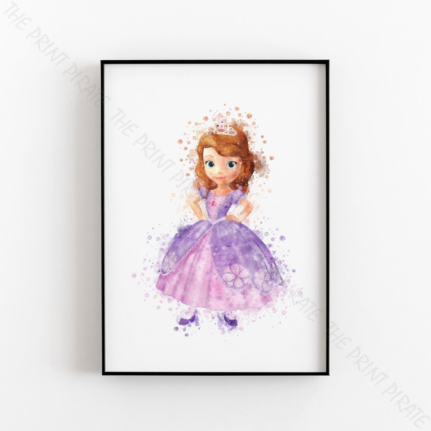 Disney 'SOFIA THE FIRST' Princess Watercolour Splash Wall Art Print