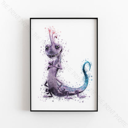 Disney Pixar 'RANDALL' Monsters INC Watercolour Splash Wall Art Print