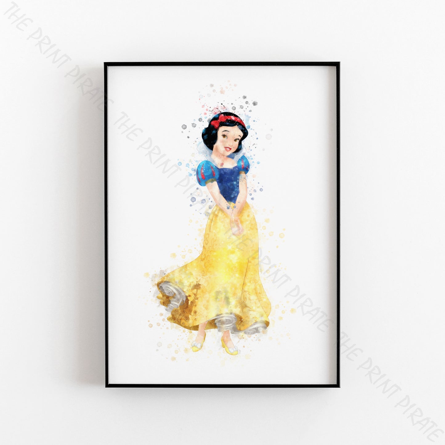 Disney 'SNOW WHITE' Princess Watercolour Splash Wall Art Print