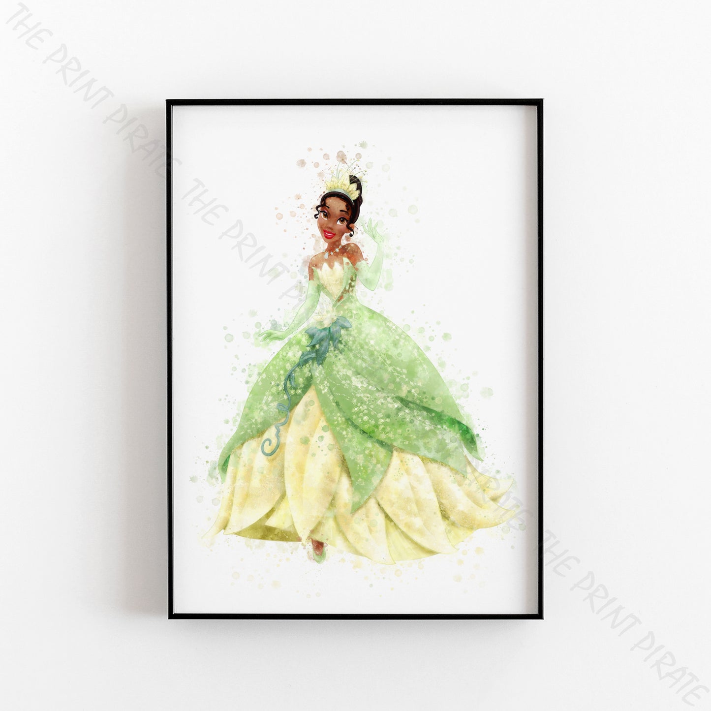 Disney 'TIANA' Princess Watercolour Splash Wall Art Print