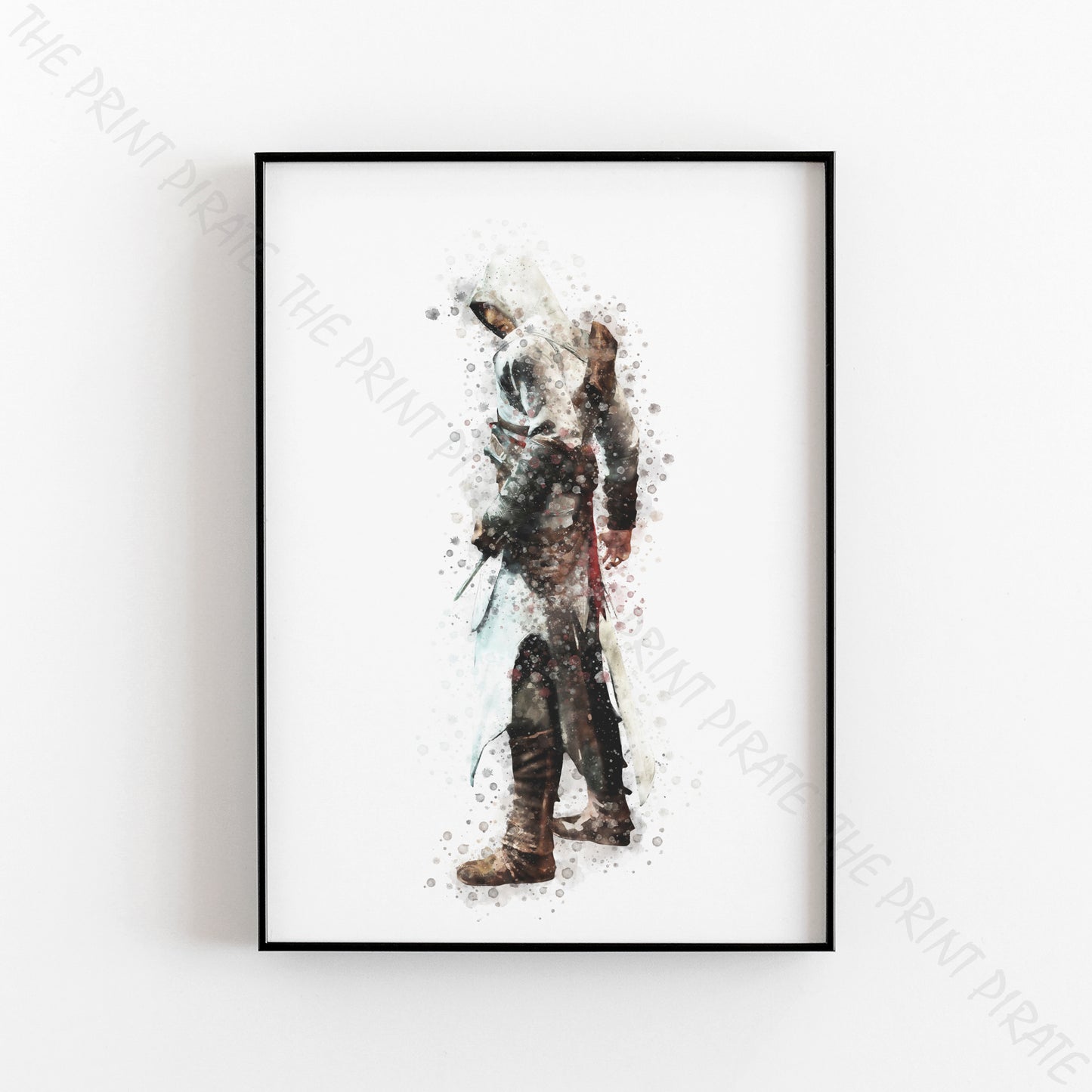 Gaming 'ASSASSIN'S CREED - ALTAIR' Watercolour Splash Wall Art Print