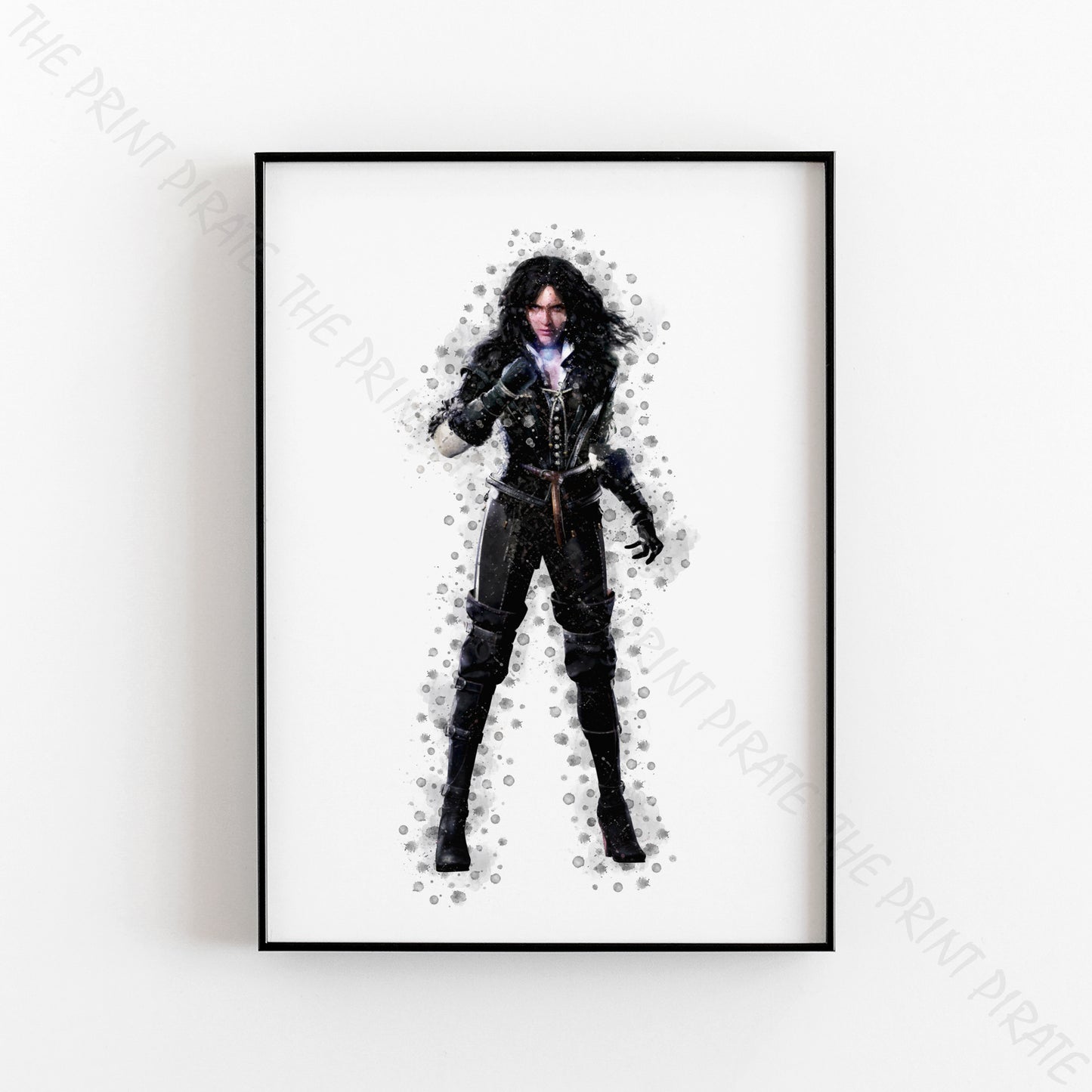 Gaming 'THE WITCHER - YENNEFER' Watercolour Splash Wall Art Print