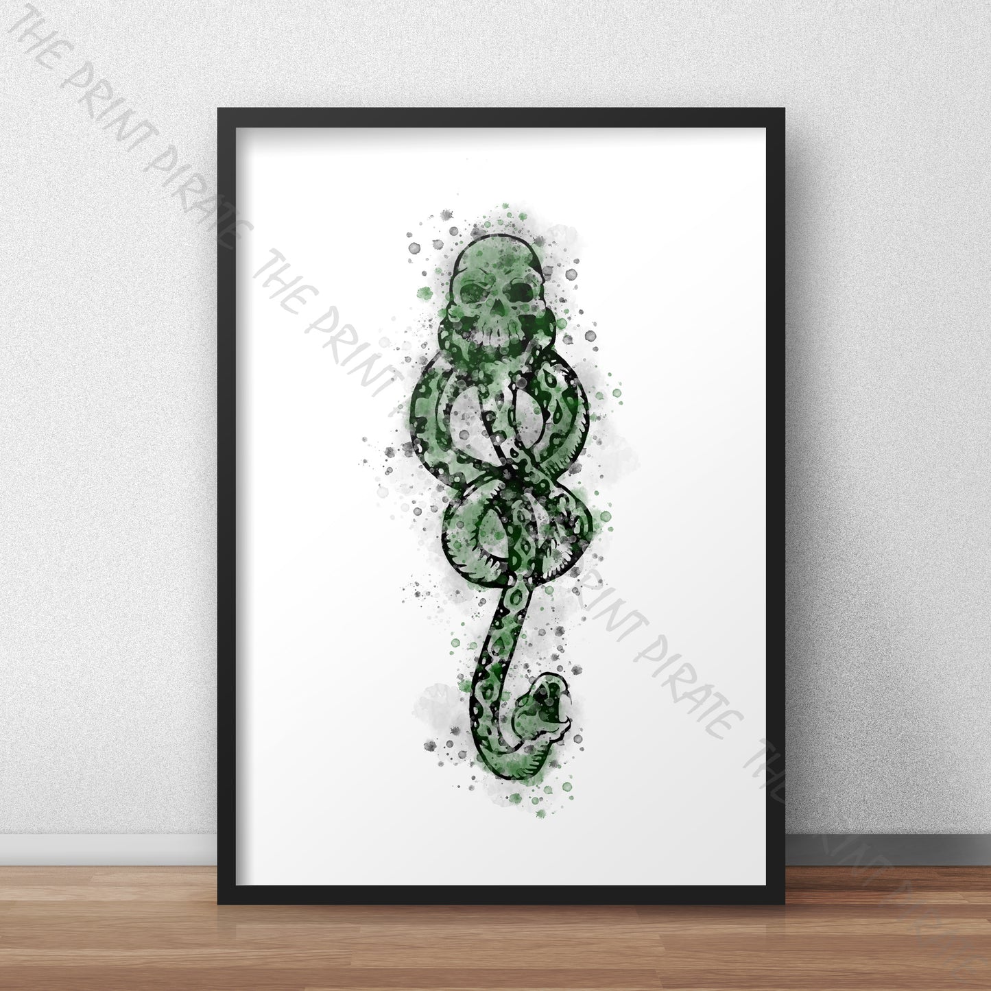 Wizarding World 'DARK MARK' Death Eaters Harry Potter / Fantastic Beasts Watercolour Splash Wall Art Print